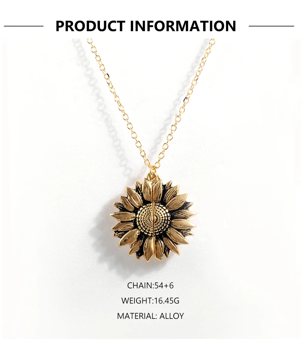Sunflower Pendant Necklace
