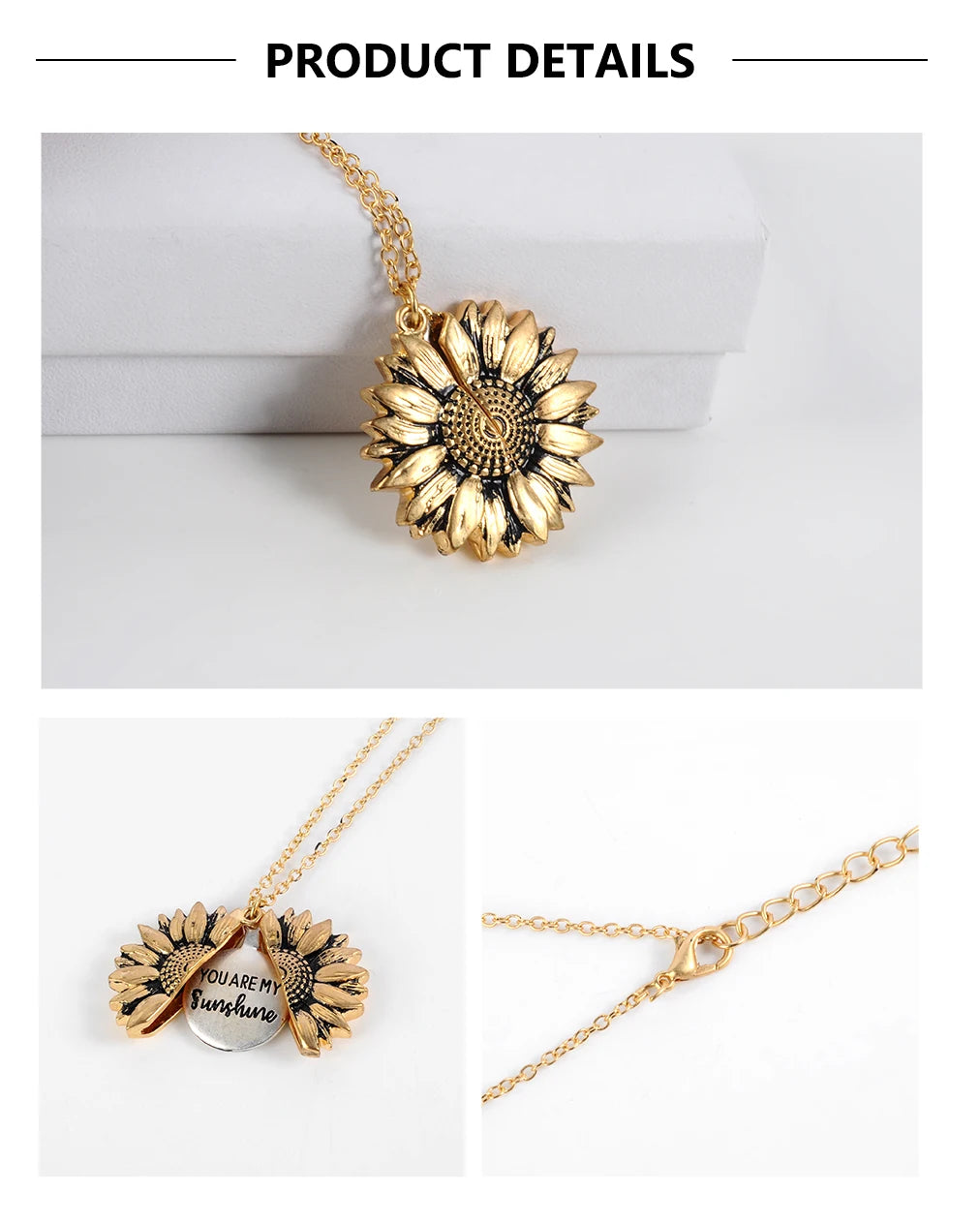 Sunflower Pendant Necklace